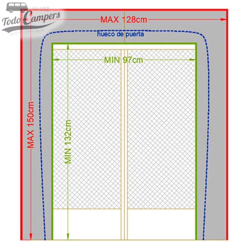 medidas de instalación de Vancabin Poly Side C1