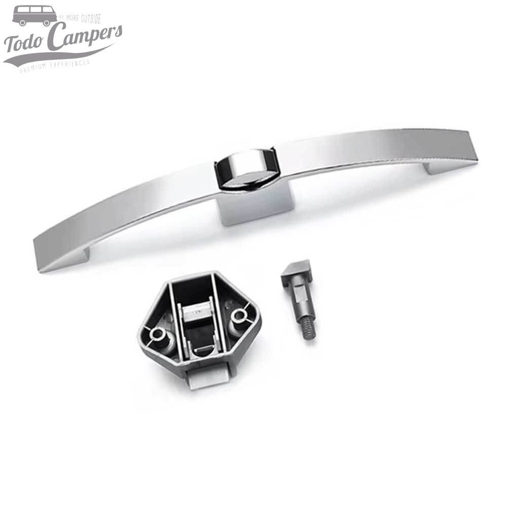 asa metálico de botón con pestillo